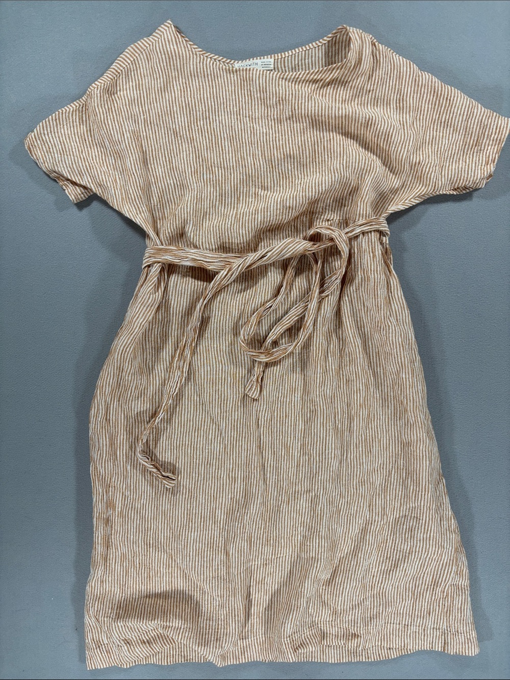 Hackwith design house Short Sleeve Striped Dress  M/L